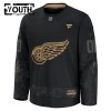 Detroit Red Wings Fanatics Military Appreciation Practice Custom 2024-25 Schwarz Trikot - Kinder